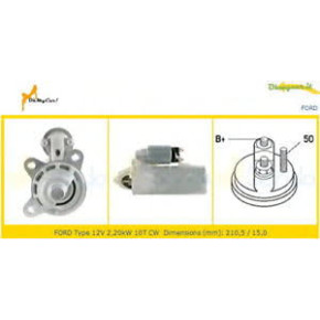 Motorino Avviamento Escort Courier Fiesta Mondeo 1,8 TDS