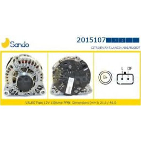 Alternatore Berlingo C2 C3  C4 C5 Jumpy Ducato Scudo MOT.1,4 1,6 2,0 HDI