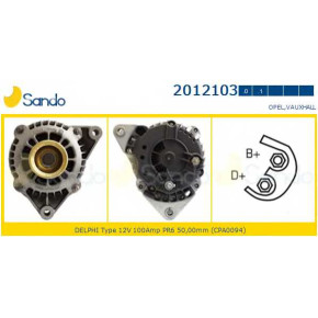 Alternatore Opel Astra G Vectra Zafira a 2,0 di 2,2 DTI