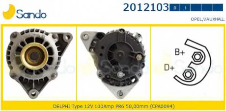 Alternatore Opel Astra G Vectra Zafira a 2,0 di 2,2 DTI
