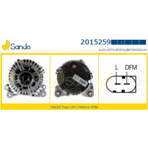 Alternatore Audi A1 A3 A4 Alhambra Altea Toledo Octavia Golf V 2,0TDI