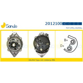 Alternatore Opel  Astra F/G Corsa B/C Frontera Zafira MOT.1,2 1,6 1,8