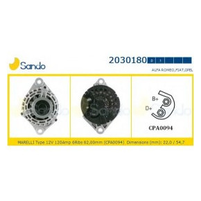Alternatore Alfa 147/156/159 Grande Punto 1,9 JTD Opel Astra H 1,9 Cdti