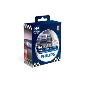 Kit Lampade (2 PEZZI) H4 Racing Vision Philips + 150%